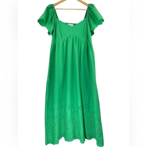 Loft Eyelet Flutter Sleeve Maxi Dress Size Medium - Picture 9 of 9